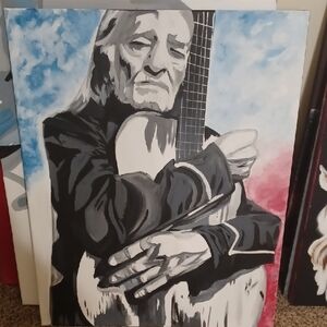 Original Willie Nelson Acrylic Painting